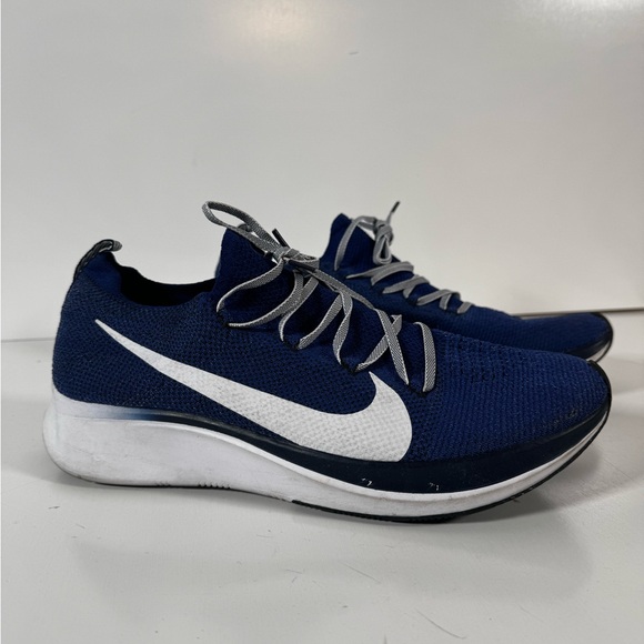 Nike Zoom Fly Flyknit Blue White Men’s Size 11 | Lightly Used Running Shoes - Picture 1 of 7